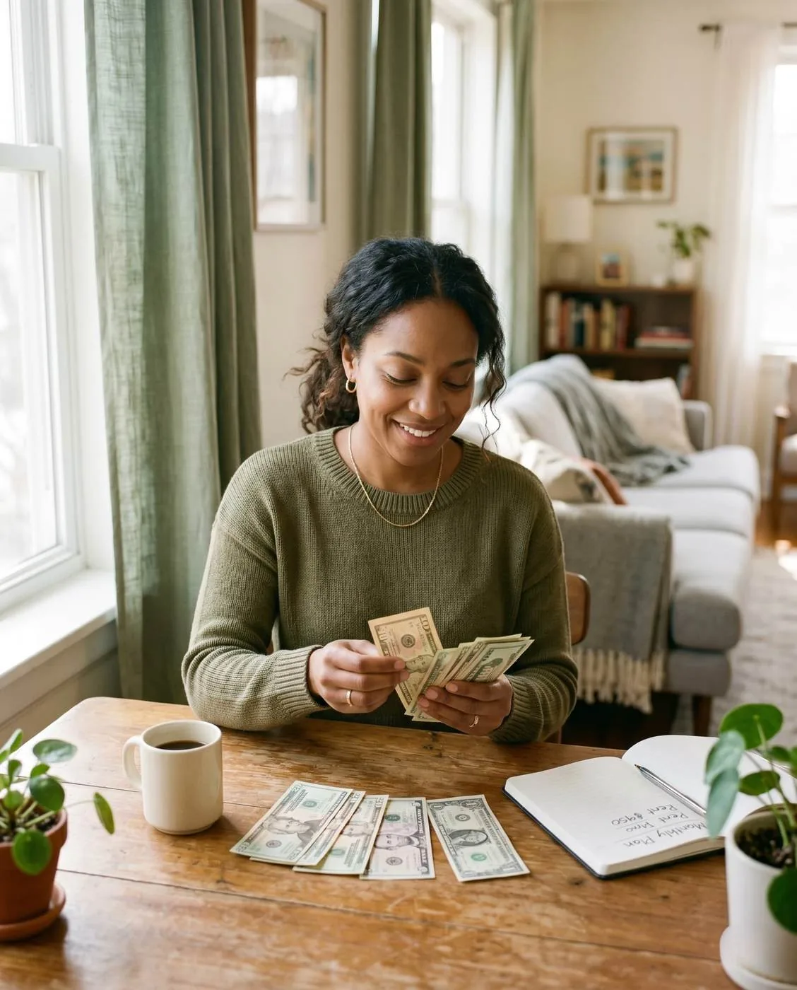 Borrowers reviewing installment loan information on a phone